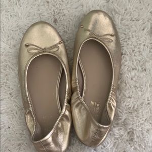 Gold Ballet Flats